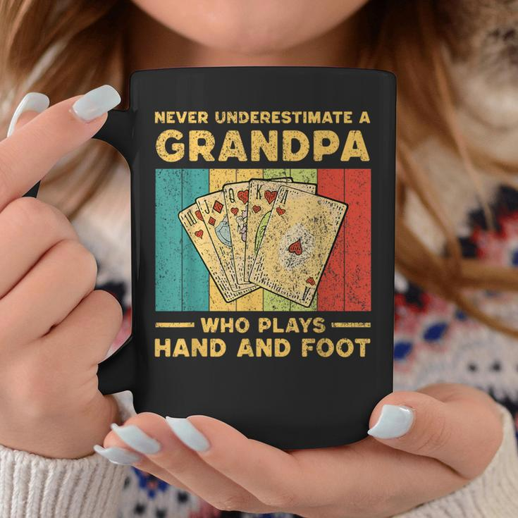 Never Underestimate A Grandpa Who Plays Hand And Foot Coffee Mug Unique Gifts