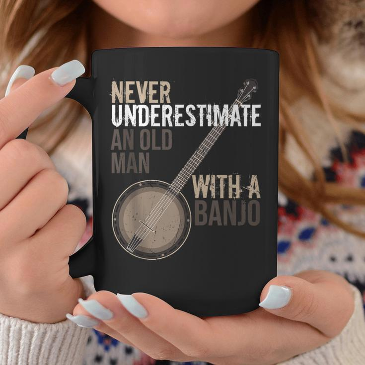 Never Underestimate An Old Man With A Banjo Music Instrument Coffee Mug Personalized Gifts