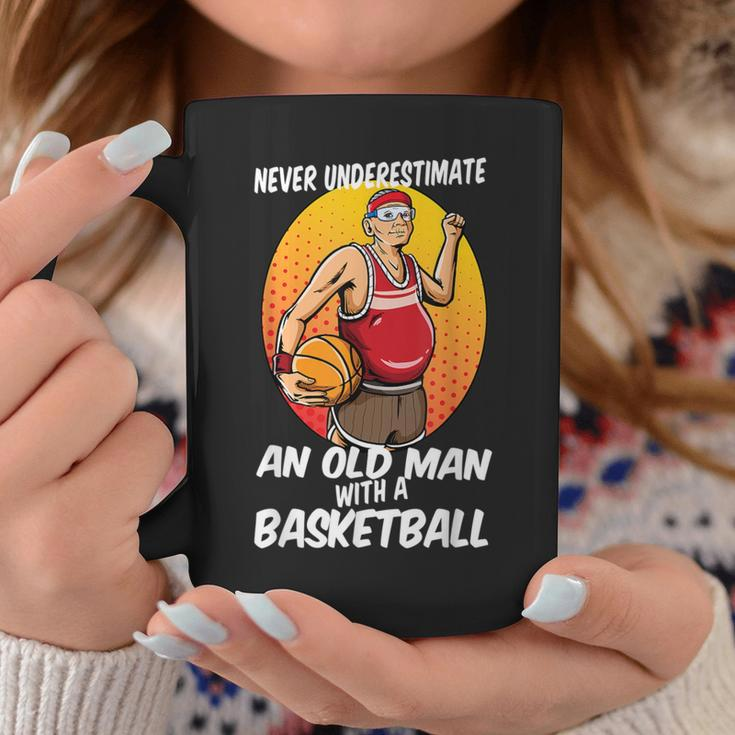 Never Underestimate An Old Man With A Basketball For Players Coffee Mug Unique Gifts