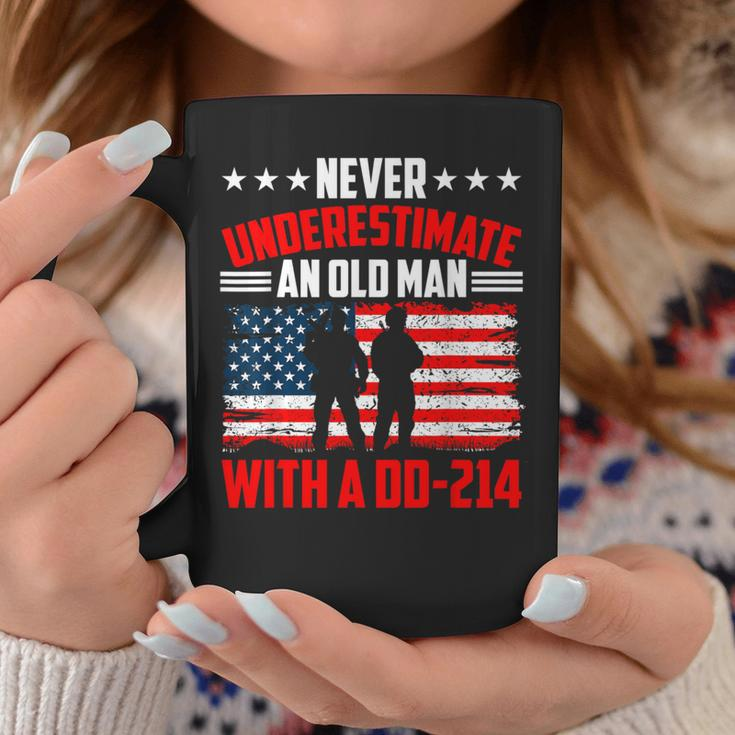 Never Underestimate An Old Man With A Dd214 Veterans Day Coffee Mug Unique Gifts