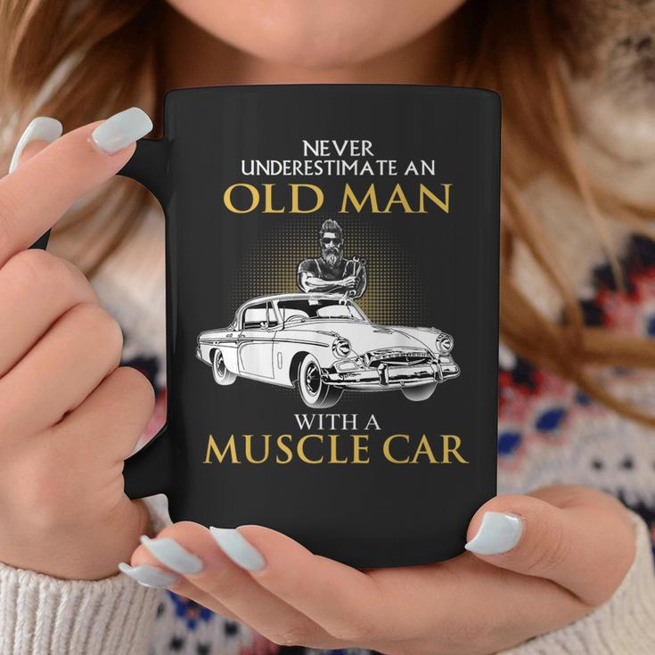 Never Underestimate An Old Man With A Muscle Car Racing Coffee Mug Personalized Gifts
