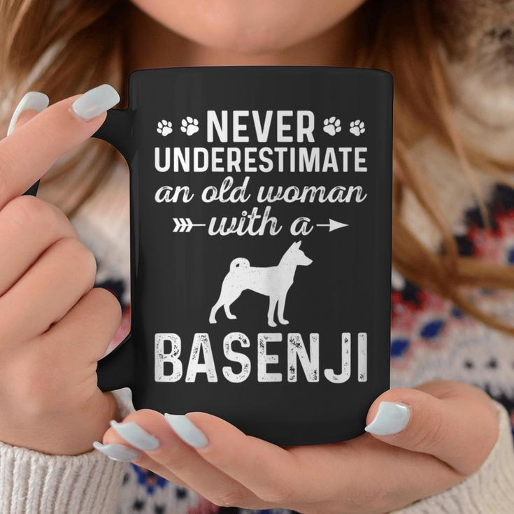 Never Underestimate An Old Woman With Basenji Dog Grandma Coffee Mug Unique Gifts