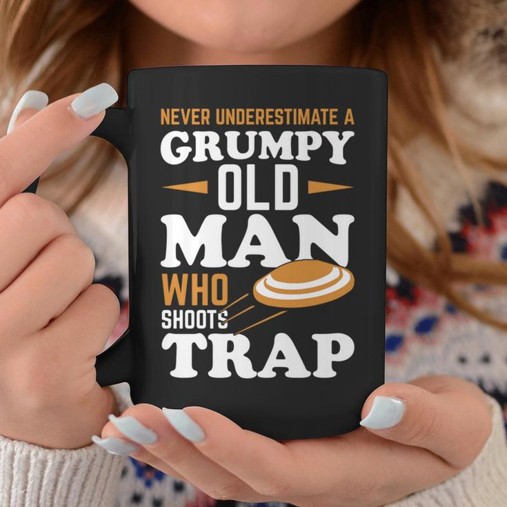 Never Underestimate Trap Shooting Old Man Coffee Mug Personalized Gifts