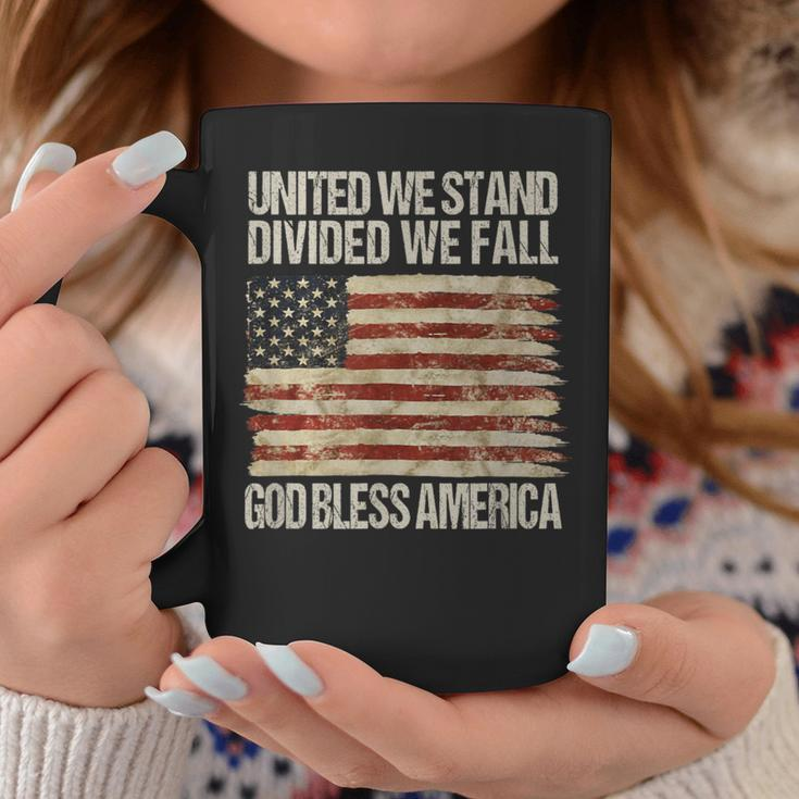 United We Stand Divided We Fall God Bless America Coffee Mug Unique Gifts