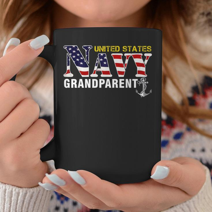 United States Flag American Navy Grandparent Veteran Coffee Mug Unique Gifts