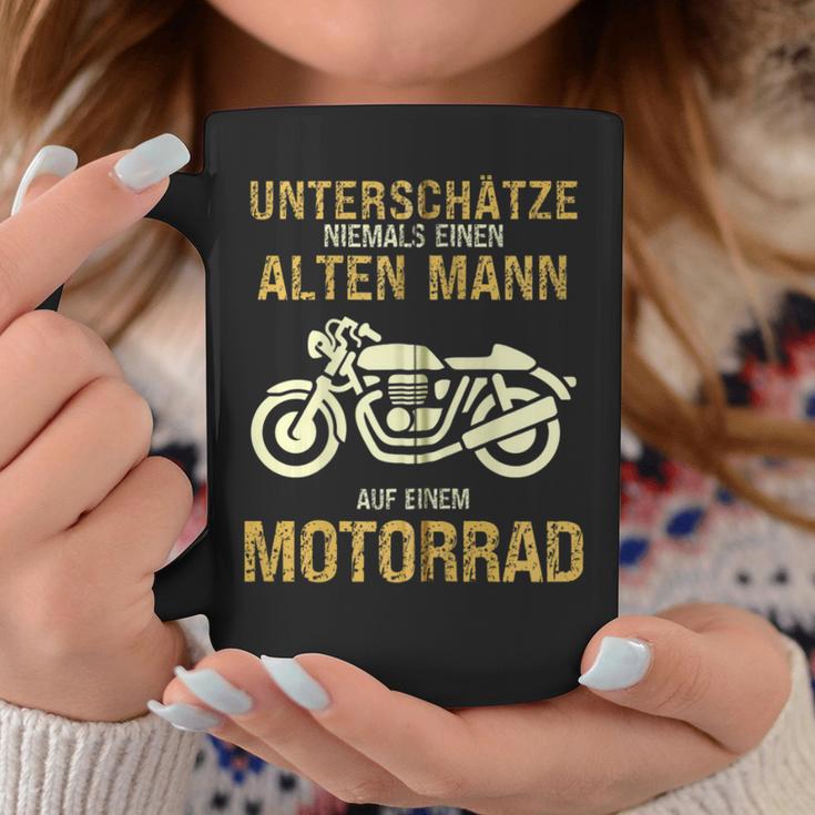 Unterschätze Niemals Alten Mann Motorrad Opa Papa Geschenk Kapuzenjacke Tassen Lustige Geschenke