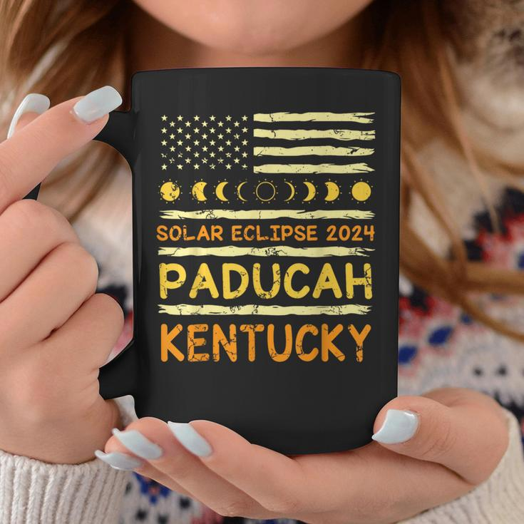 Us Flag America Total Solar Eclipse 2024 In Paducah Kentucky Coffee Mug Unique Gifts