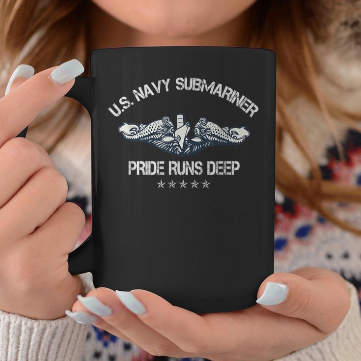 Us Navy Veteran Submariner Pride Runs Deep Flag Vintage Coffee Mug Unique Gifts