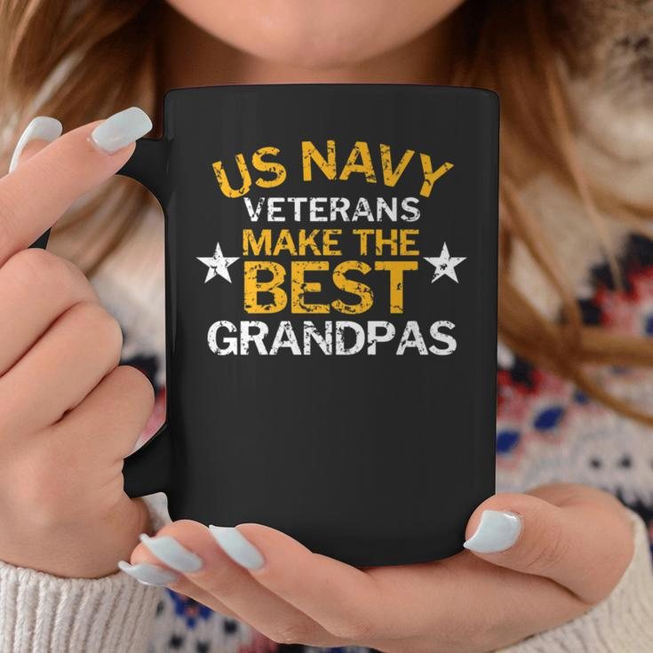 Us Navy Veterans Make The Best Grandpas Faded Grunge Coffee Mug Unique Gifts
