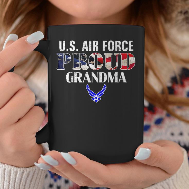 Us Proud Air Force Grandma With American Flag Veteran Coffee Mug Unique Gifts