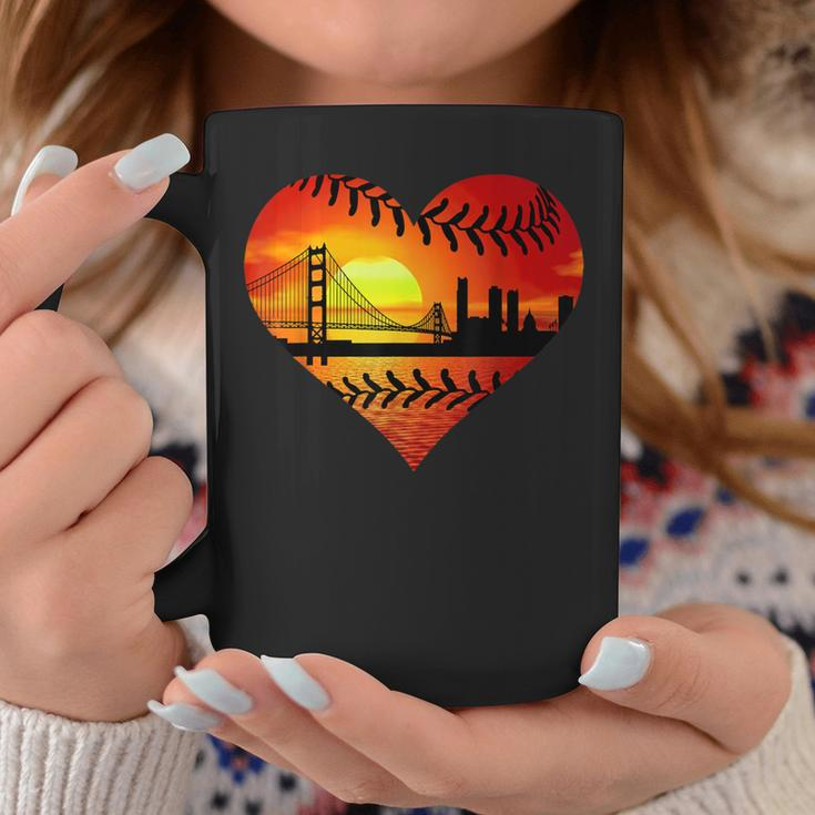 Us San Francisco Baseball Patriotic Baseball Vintage Heart Coffee Mug Unique Gifts