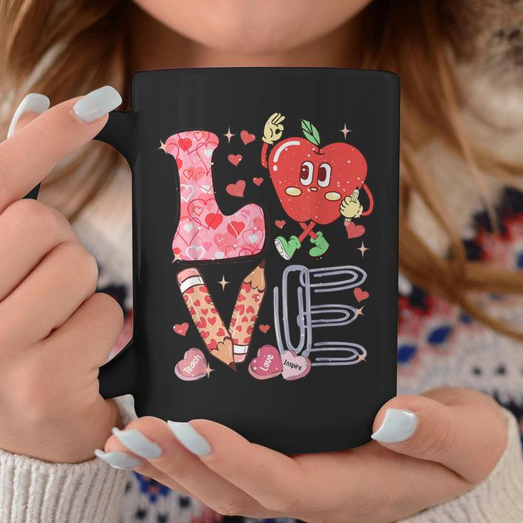 Valentine Day Love Teacher Candy Conversation Hearts Coffee Mug Funny Gifts