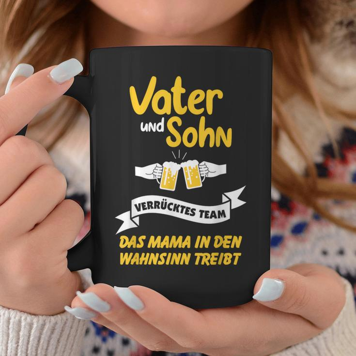Vater & Sohn Verrücktes Team Bierliebhaber Tassen für Vatertag Lustige Geschenke