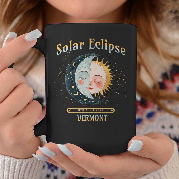 Vermont Total Solar Eclipse 2024 Totality Souvenir Retro Coffee Mug Personalized Gifts