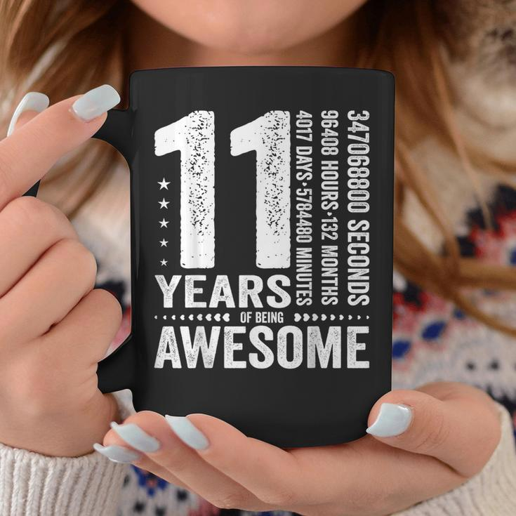 Vintage 11Th Birthday 132 Months 11 Years Old Being Awesome Coffee Mug Unique Gifts