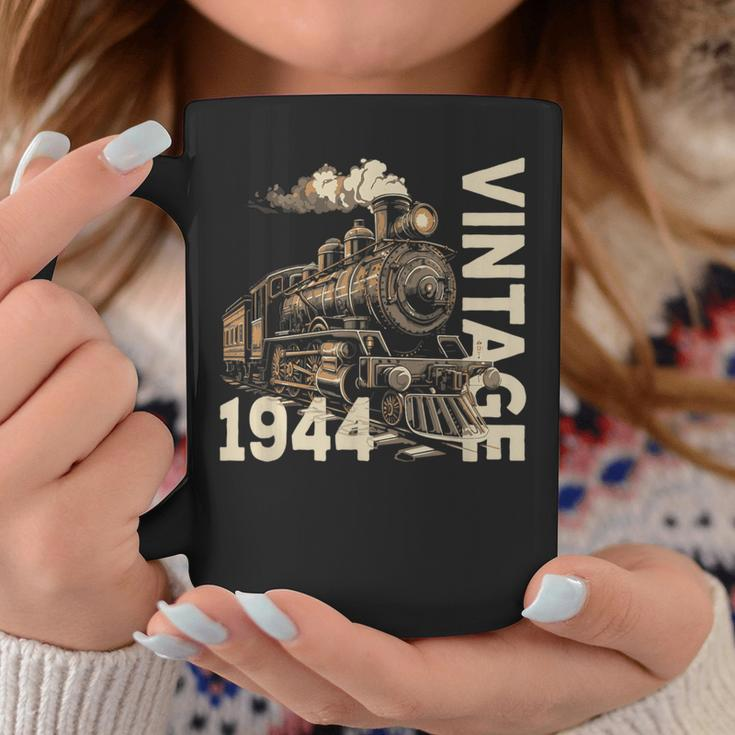 Vintage 1944 Steampunk Steam Train Locomotive 80Th Birthday Coffee Mug Unique Gifts