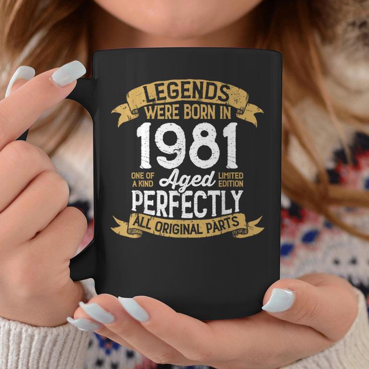 Vintage 1981 Birthday Legends Were Born In 1981 Coffee Mug Unique Gifts