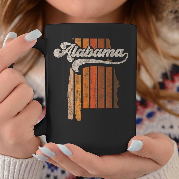 Vintage Alabama Retro 70S Stripes Silhouette Distressed Coffee Mug Unique Gifts