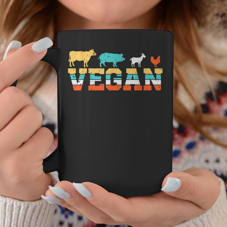 Vintage Animals Logo Vegan Coffee Mug Unique Gifts