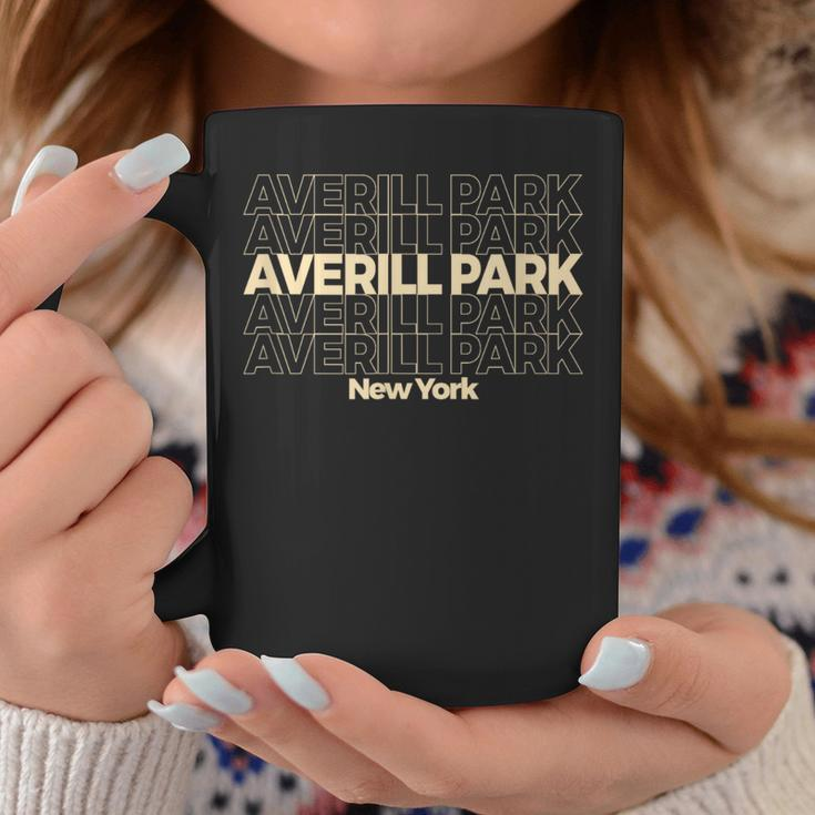 Vintage Averill Park New York Repeating Text Coffee Mug Unique Gifts