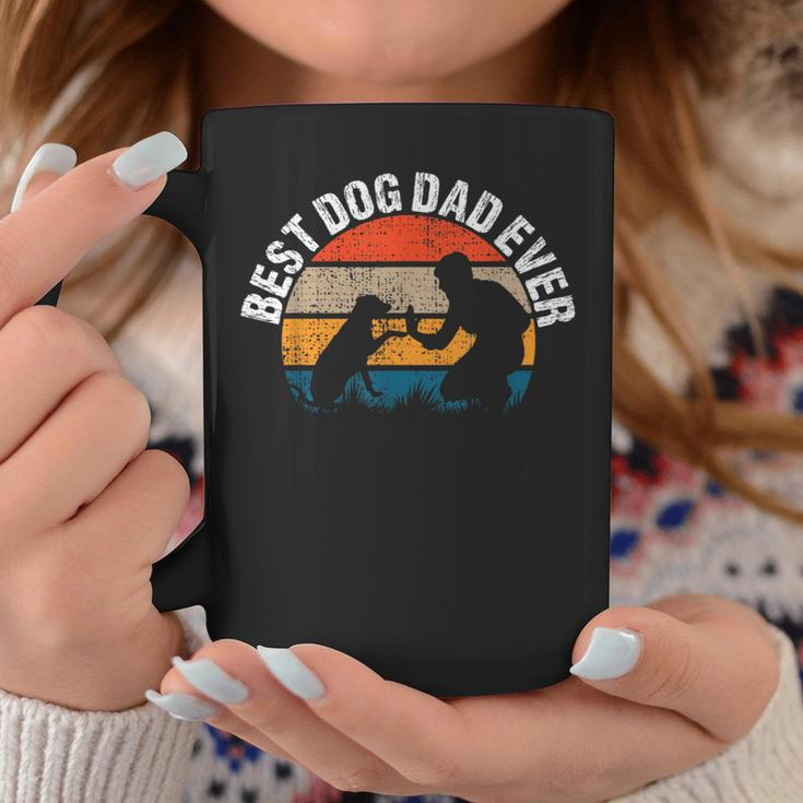 Vintage Best Dog Dad Ever Retro Fist Pump Puppy Doggy Tassen Lustige Geschenke