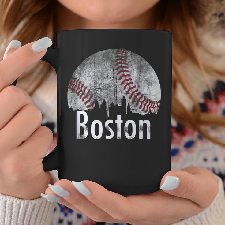 Vintage Boston Baseball Downtown Skyline Classic City Coffee Mug Unique Gifts