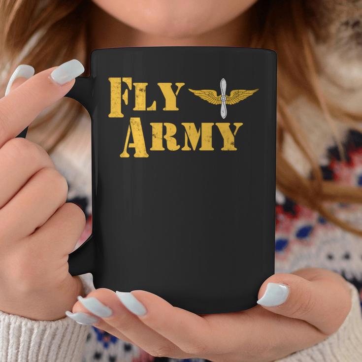 Vintage Fly Army Military Pilot Army Aviation Branch Coffee Mug Unique Gifts