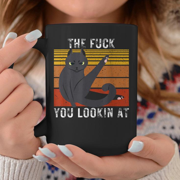 Vintage Fuck You Cat Coffee Mug Unique Gifts
