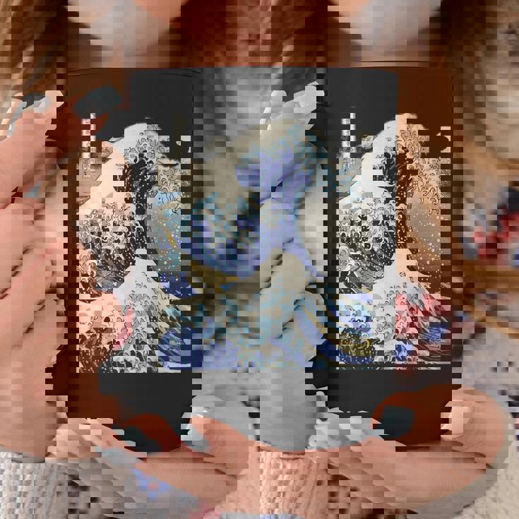 Vintage Japonés Tatuaje Arte Kanagawa La Gran Ola Taza de café Regalos divertidos