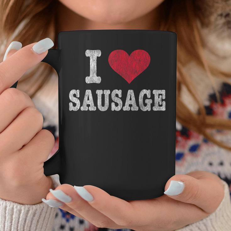 Vintage I Love Sausage Trendy Coffee Mug Unique Gifts