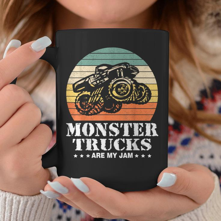 Vintage Monster Truck Are My Jam Retro Sunset Cool Engines Tassen Lustige Geschenke