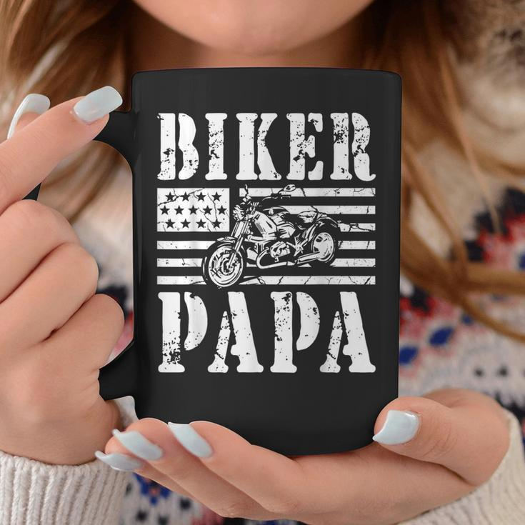 Vintage Papa Biker Papa Motorcycle Coffee Mug Unique Gifts