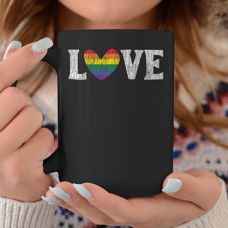 Vintage Rainbow Love Proud Family Matching Gay Lesbian Lgbtq Coffee Mug Unique Gifts