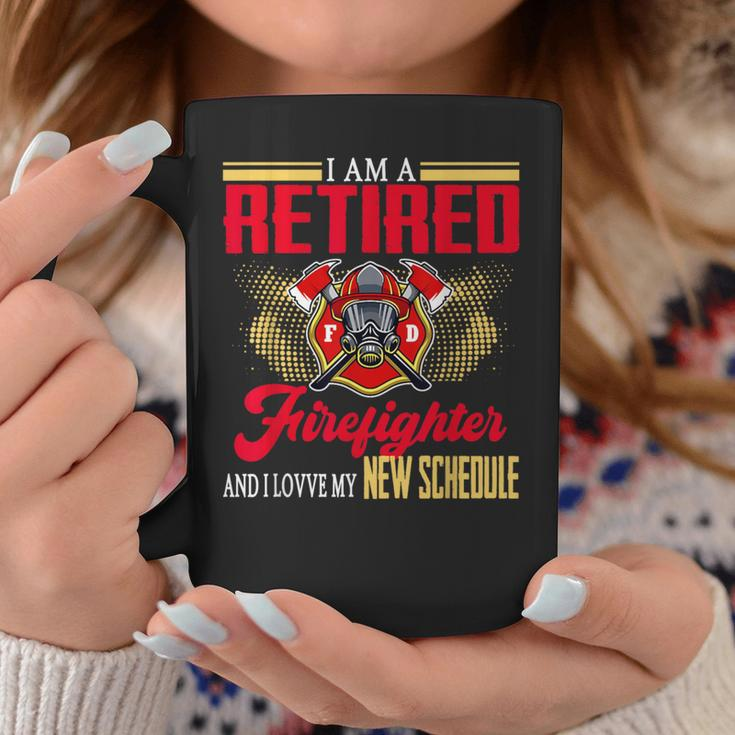 Vintage I Am Retired Firefighter And I Love My New Schedule Coffee Mug Funny Gifts