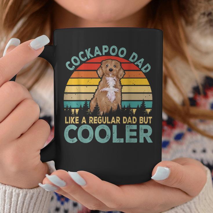 Vintage Retro Happy Father's Day Matching Cockapoo Dog Lover Coffee Mug Unique Gifts