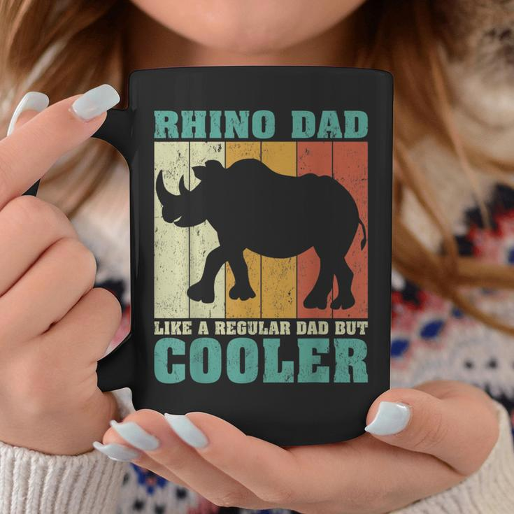 Vintage Retro Rhino Dad Like A Regular Dad Father's Day Coffee Mug Unique Gifts