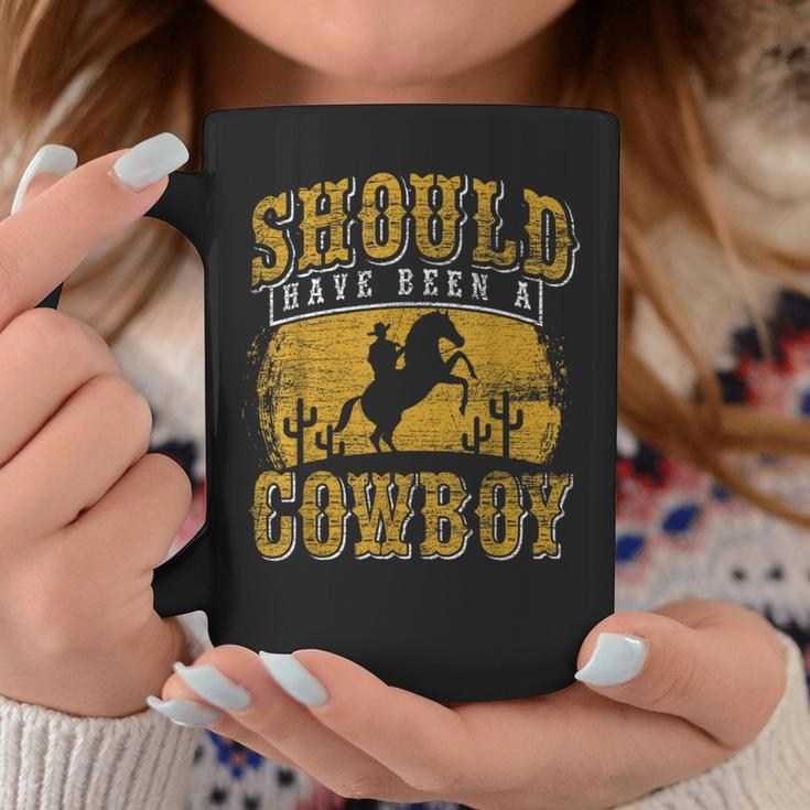 Vintage Rodeo Bull Riding Should Have Been A Cowboy Coffee Mug Unique Gifts