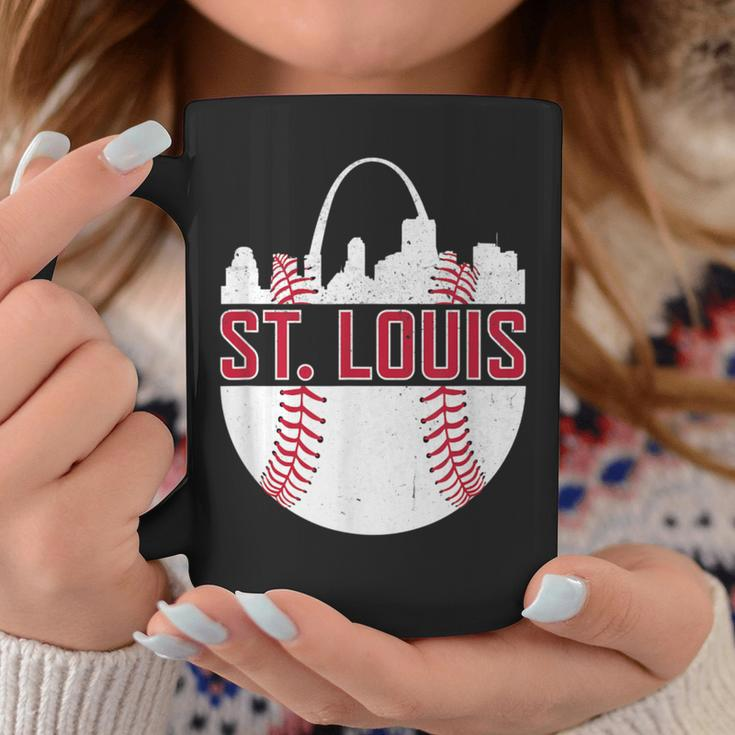Vintage St Louis Baseball Stl Skyline Novelty Cardinal Coffee Mug Unique Gifts