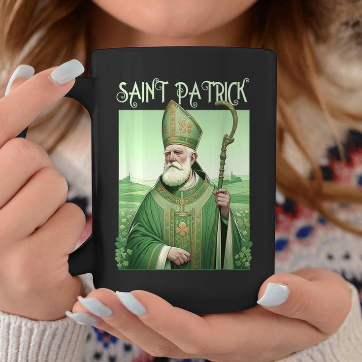 Vintage St Patrick Saint Patty Clover Catholic Prayer Faith Coffee Mug Funny Gifts