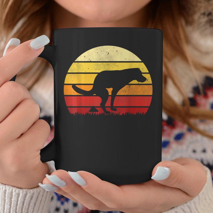 Vintage Sunset Labrador Retro Dog Pooping Old School Classic Coffee Mug Unique Gifts