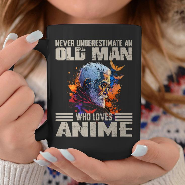 Vintage Never Underestimate An Old Man Who Loves Anime Cute Coffee Mug Personalized Gifts