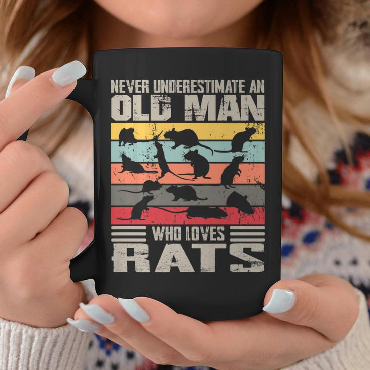 Vintage Never Underestimate An Old Man Who Loves Rats Cute Coffee Mug Personalized Gifts