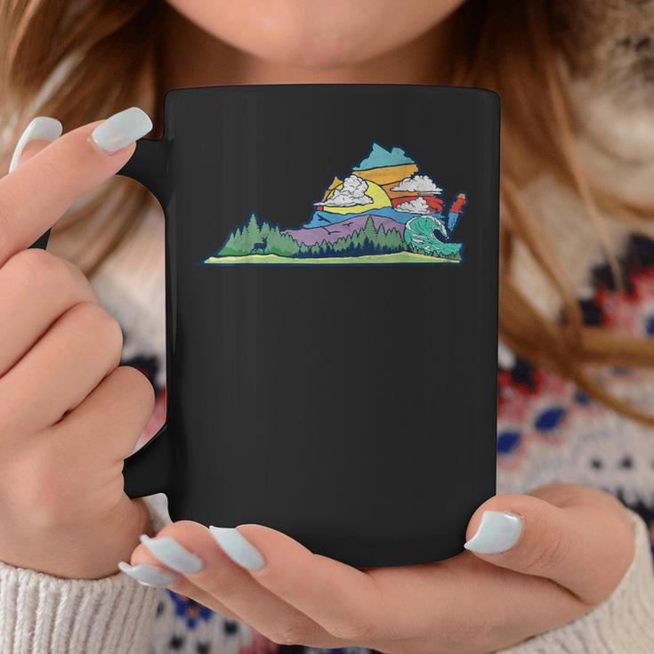 Vintage Virginia Outdoors & Nature Lover Retro 80S Graphic Coffee Mug Unique Gifts