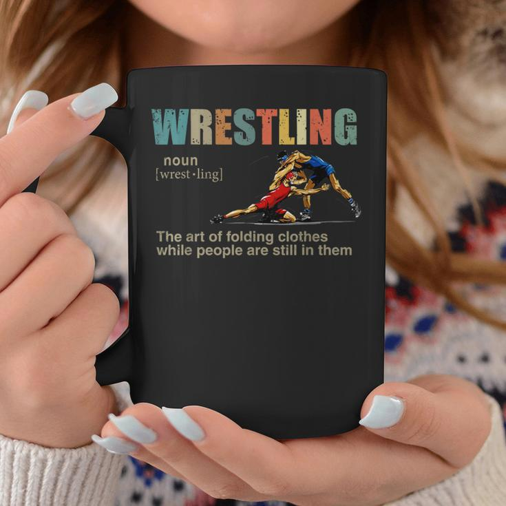 Vintage Wrestling Definition Retro Wrestler Coffee Mug Unique Gifts