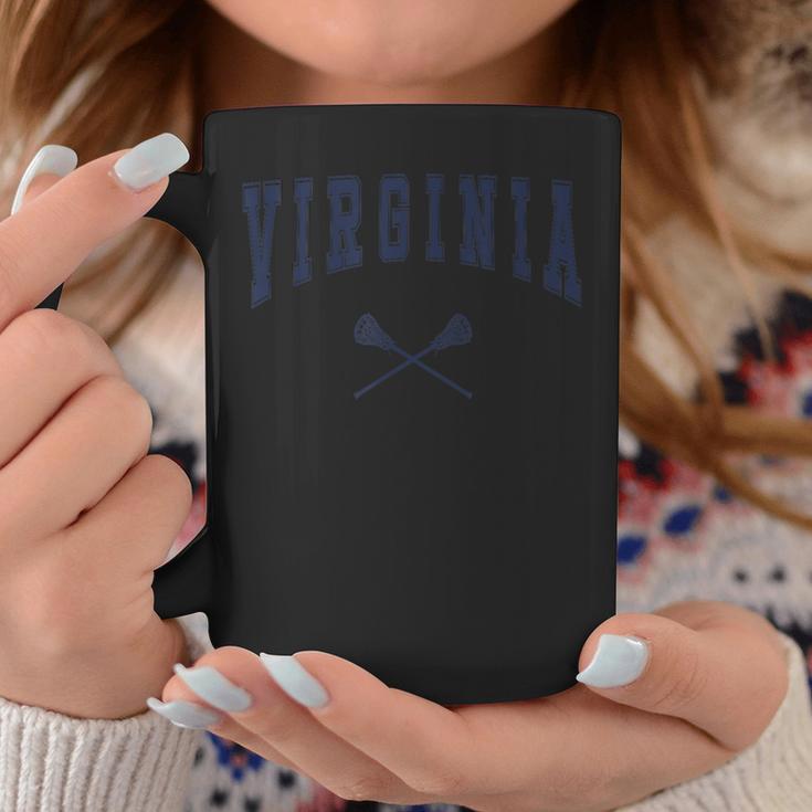 Virginia Lacrosse Vintage Lax Weathered Coffee Mug Unique Gifts