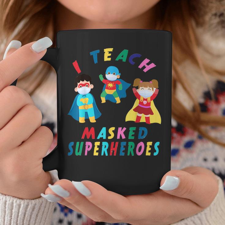 Virtual Teaching I Teach Masked Superheroes Pre-K Teacher Coffee Mug Unique Gifts