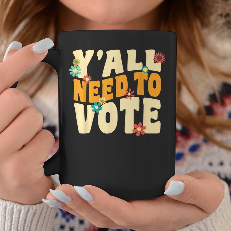 Vote Groovy Retro 70S 1973 Y'all Need To Vote Voting Coffee Mug Personalized Gifts
