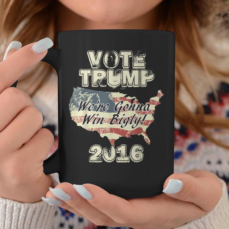 Vote Trump 2016 We're Gonna Win Bigly Retro Vintage Coffee Mug Unique Gifts