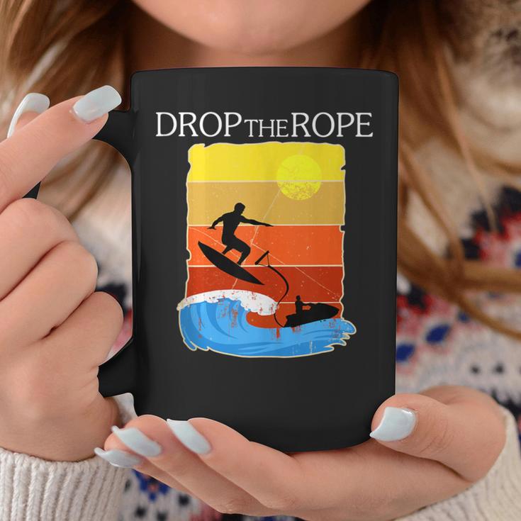 Wake Surfing Drop The Rope Boat Lake Wakesuring Coffee Mug Unique Gifts