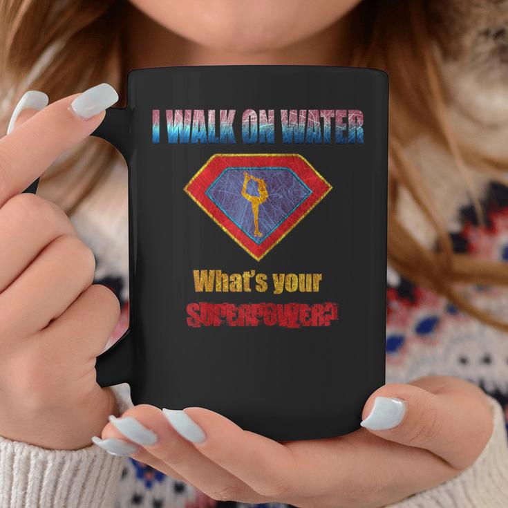 I Walk On Water Figure Skating Superpower DistressedCoffee Mug Unique Gifts